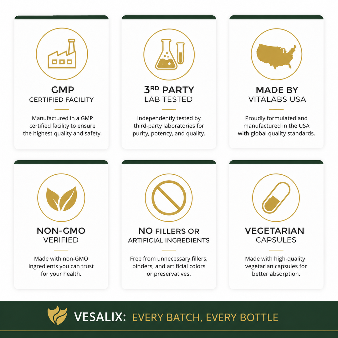 Vesalix Liver Support Supplement with Solarplast® – Digestive Enzymes, Milk Thistle, Artichoke – 60 Capsules