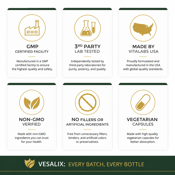 Vesalix Liver Support Supplement with Solarplast® – Digestive Enzymes, Milk Thistle, Artichoke – 60 Capsules