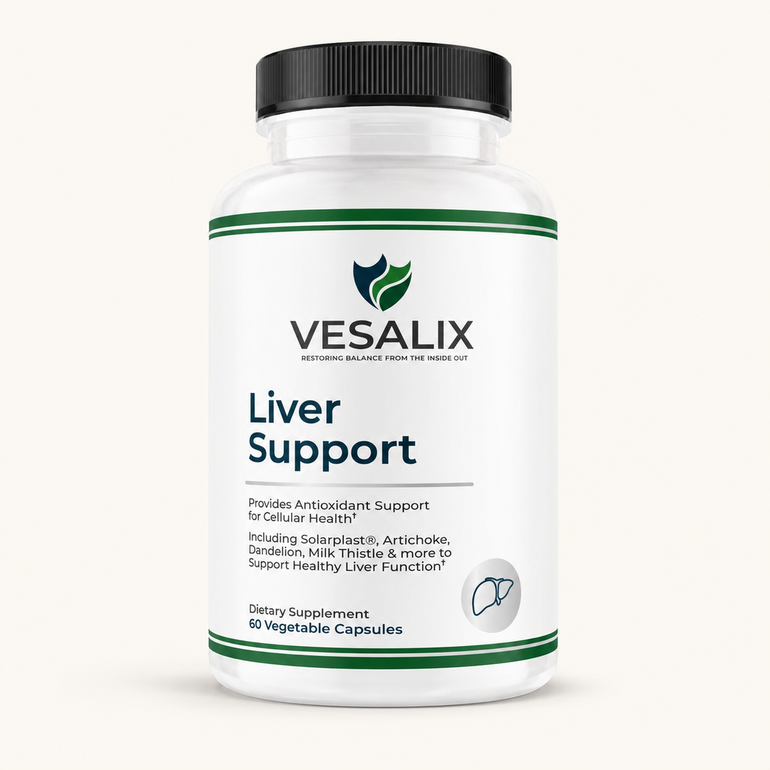 Vesalix Liver Support Supplement with Solarplast® – Digestive Enzymes, Milk Thistle, Artichoke – 60 Capsules