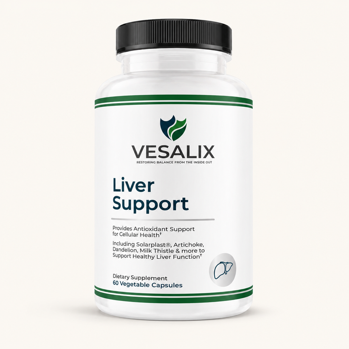 Vesalix Liver Support Supplement with Solarplast® – Digestive Enzymes, Milk Thistle, Artichoke – 60 Capsules