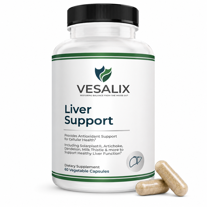 Vesalix Liver Support – Solarplast, Milk Thistle, Artichoke &amp; Dandelion – 60 Capsules