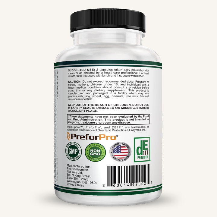 Vesalix Advanced Digestive Complex | Pre &amp; Postbiotic + 18 Enzymes + 3 Billion CFU | PreforPro® &amp; DE111® | Adults 40+ | 60 Capsules